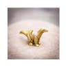 4 Marque-places en résine dinosaure paillettes dorés 9,5 x 5 cm