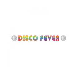 Bannière en carton disco fever 15 x 213 cm