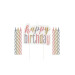 Bougies anniversaire happy birthday pastel