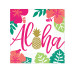 16 Serviettes en papier Aloha chic 33 x 33 cm