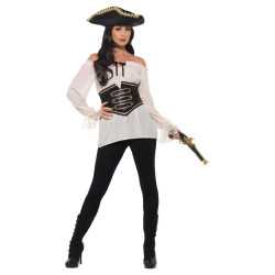 Chemise pirate ivoire luxe femme