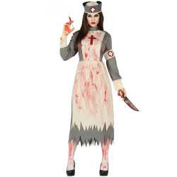 Déguisement infirmière rétro zombie femme
