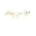 Guirlande en carton happy new year dorée 66 x 18 cm