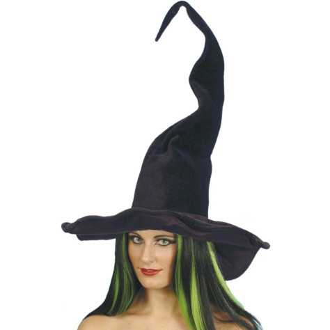Chapeau sorcière noir velours femme Halloween