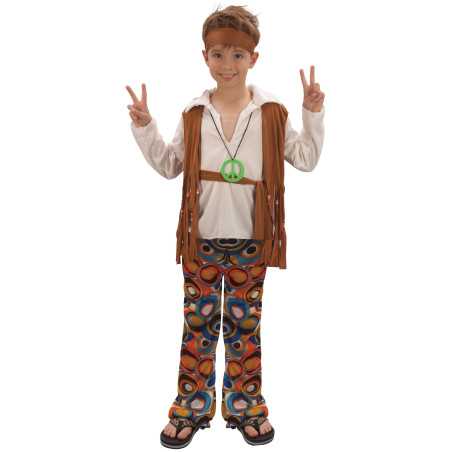 Déguisement hippie marron garçon