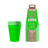 20 Gobelets américains carton recyclable verts 53 cl