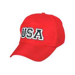 Casquette USA rouge adulte