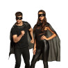 Kit cape et masque super héros noir adulte