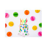 4 Bougies d'anniversaire tourbillons multicolores 8 cm