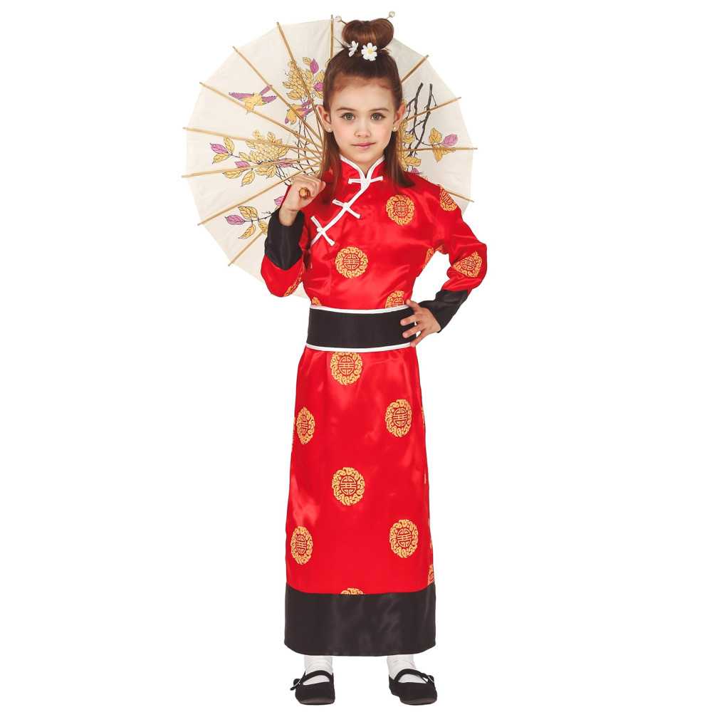 Déguisement chinoise rouge fille