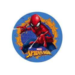Disque en azyme Spiderman bleu 20 cm