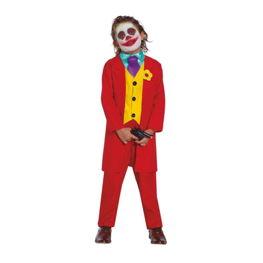 Déguisement clown rouge fou enfant