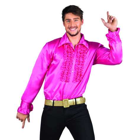 Chemise disco rose homme