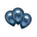 6 Ballons en latex bleu marine satinés 28 cm