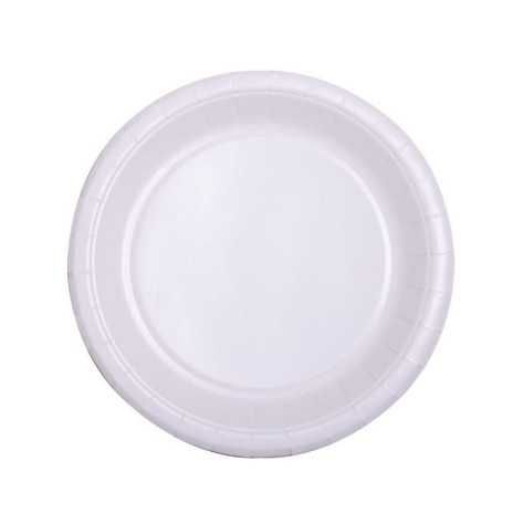 50 Petites assiettes en carton blanc 18 cm