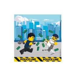 20 Serviettes en papier FSC® Lego City 33 x 33 cm