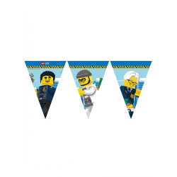 Guirlande fanions en papier FSC® Lego City 2,3 m