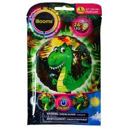 Ballon aluminium dinosaure LED Illooms® 50 cm