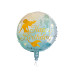 Ballon aluminium Happy Birthday sirène 45 cm