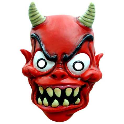 Masque rouge démon adulte Halloween