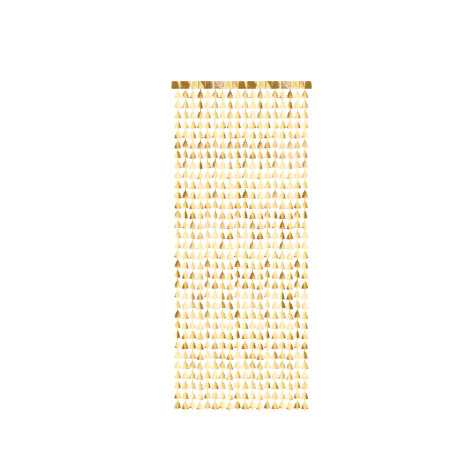 Rideau de fils scintillant sapins dorés 100 x 245 cm