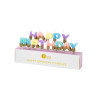 13 Bougies Happy Birthday pastel et dorées