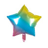 Ballon aluminium étoile multicolore 45 cm