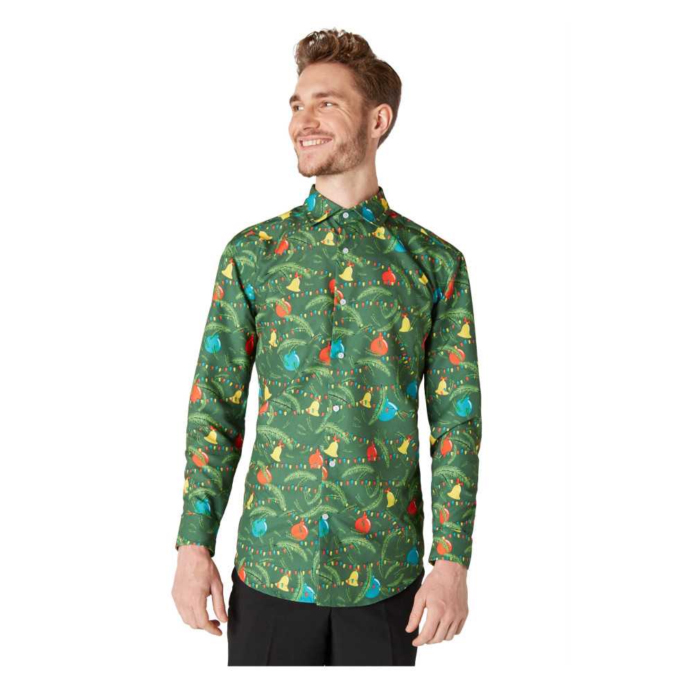 Chemise de Noël verte à motifs Suitmeister adulte