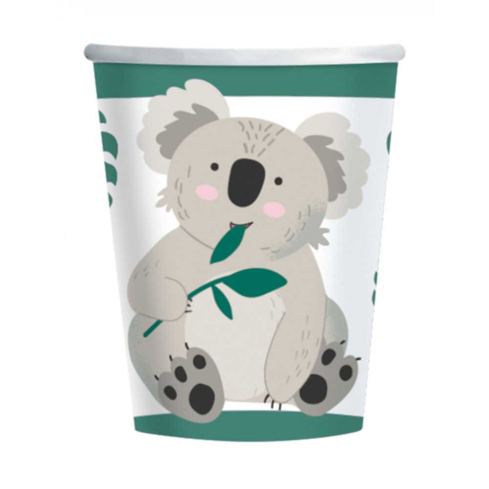 8 Gobelets en carton Koala 250 ml