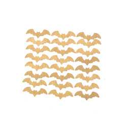 24 Confettis en bois chauve-souris dorées 4 cm