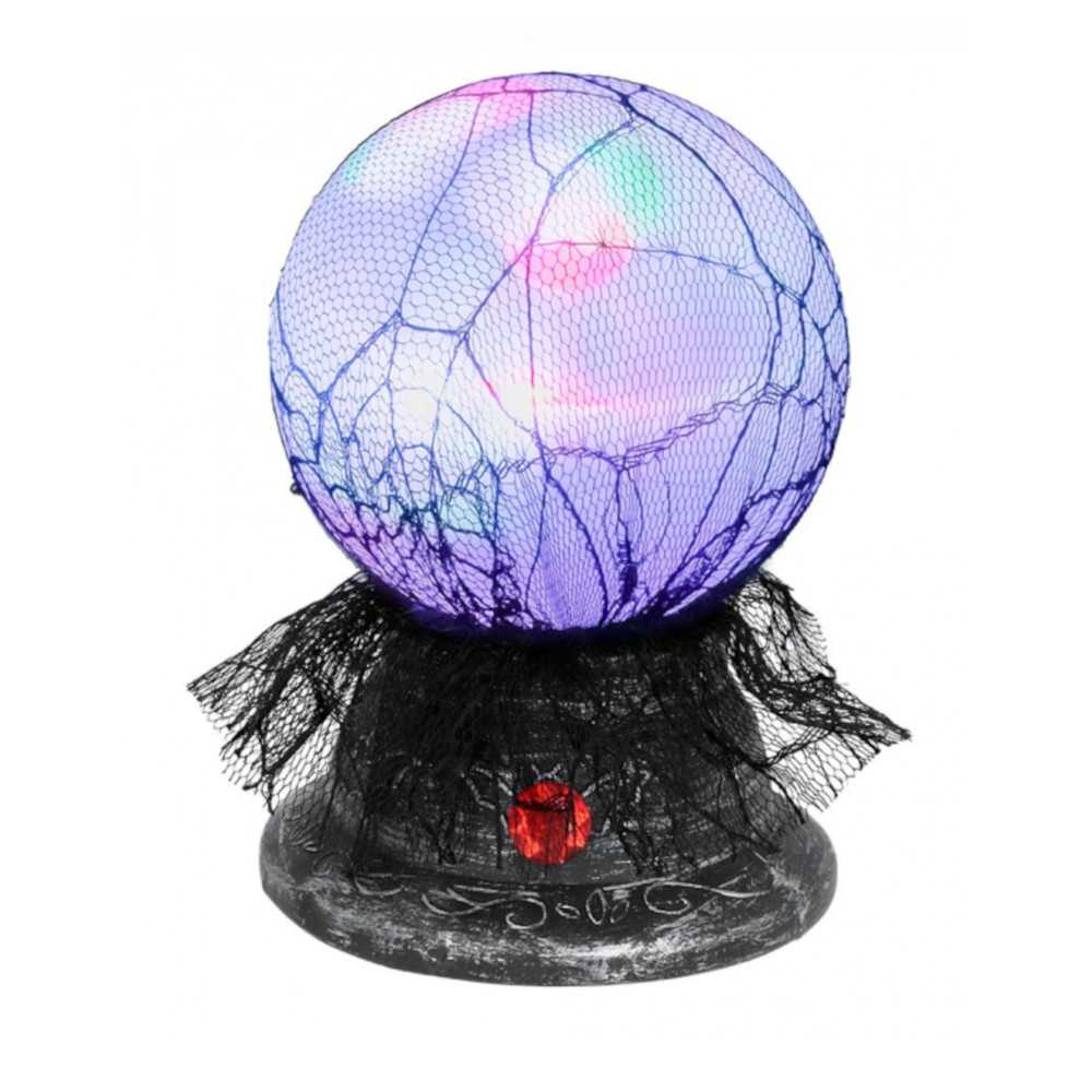 Boule de cristal lumineuse et sonore 19 x 13 cm