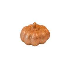 Petite citrouille orange à paillettes 6,5 cm