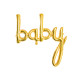 Ballon aluminium doré "baby", 73.5x75,5cm