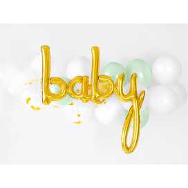 Ballon aluminium doré "baby", 73.5x75,5cm