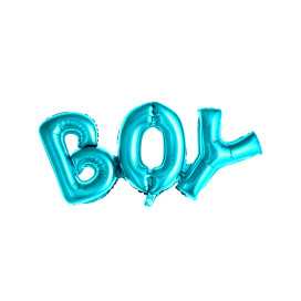 Ballon aluminium "Boy" bleu 67x29cm