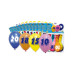 8 Ballons chiffre 18 multicolores 30 cm