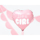 Ballon aluminium Coeur "It's a girl" rose, 45cm
