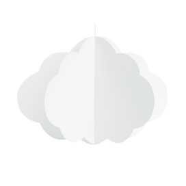 Décoration nuages blanches suspendues, 17-28cm