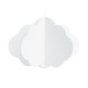 Décoration nuages blanches suspendues, 17-28cm
