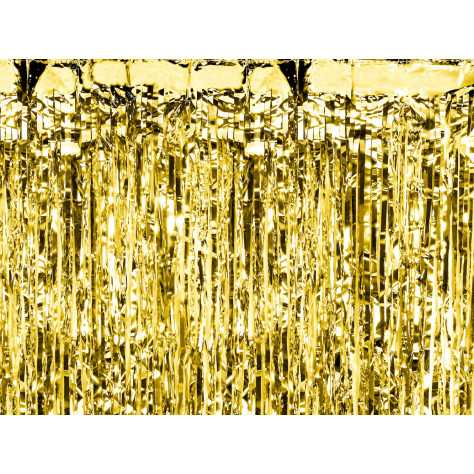 Rideau de décoration effet métalique doré, 90x250cm