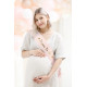 Foulard "Mom to be" rose Baby-shower, 75cm