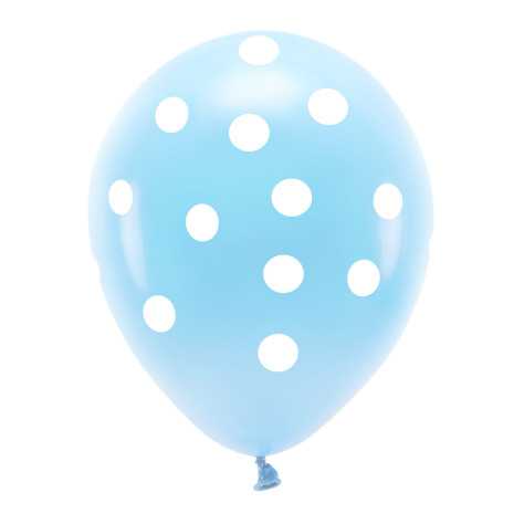 Ballons à pois bleu clair, 33cm