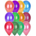 100 Ballons multicolores métallisés 29 cm