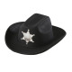 Chapeau de Cow-boy noir avec étoile de sheriff enfant