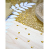 100 Petits confettis de table ronds dorés 0,6 cm