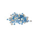 100 Petits confettis de table ronds turquoise 0,6 cm