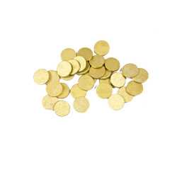 24 Confettis de table ronds dorés 1,2 cm