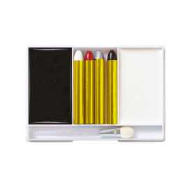 Set de MAQUILLAGE (4 crayons demaquillage, maquillage noir et blanc en applicateur) - maquillage coloré 12 g, crayons 8 g