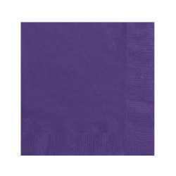 20 Serviettes en papier violet sombre 33 x 33 cm