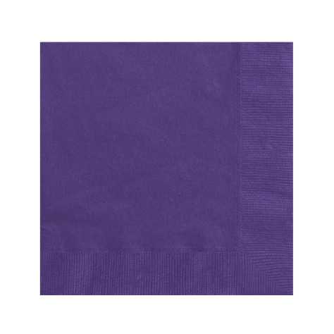 20 Serviettes en papier violet sombre 33 x 33 cm